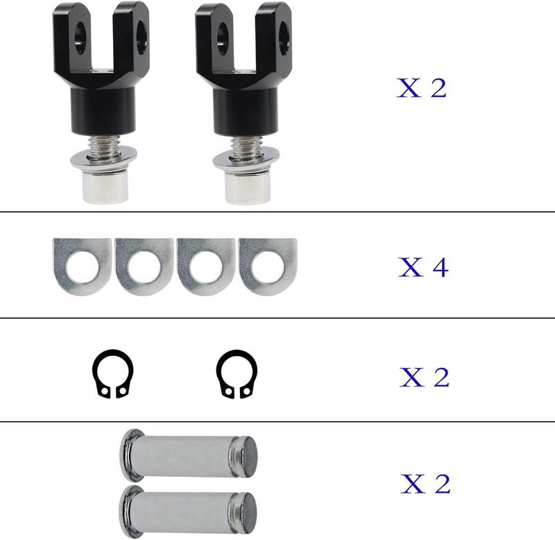 amavoler Motorcycle Foot Pegs Mount Supports Footrest Mounting Clevis Hardware Kit (29mm) for Softail FXST Low Rider Sport Glide Dyna FXR FX(black) - Image 3